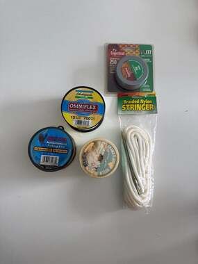 Fishing & Airgun Accessory Lot: Shakespeare & Eagle Claw Line, Copperhead .177 P